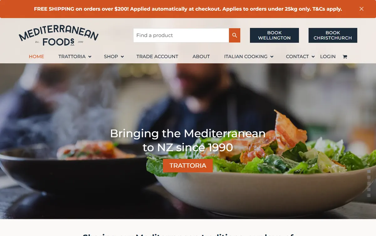 Mediterranean Foods website built by Slightly Different