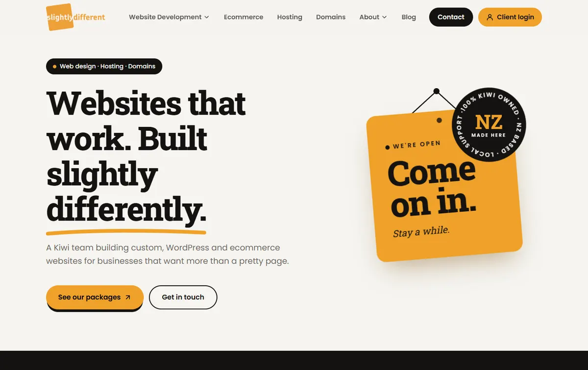 Slightly Different website built by Slightly Different