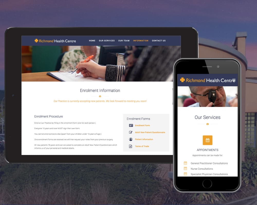 Web design Nelson - Richmond Health Centre Website