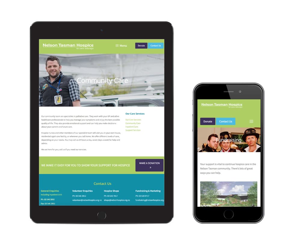 hospice-portfolio-page Web Design Nelson - Nelson Tasman Hospice Website