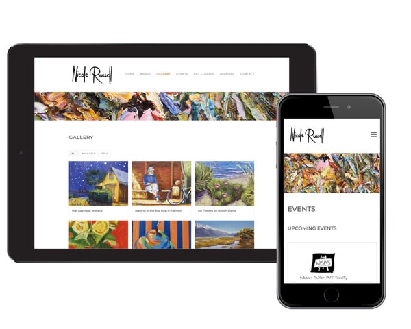 nicole russell artitist website by slightly different ltd
