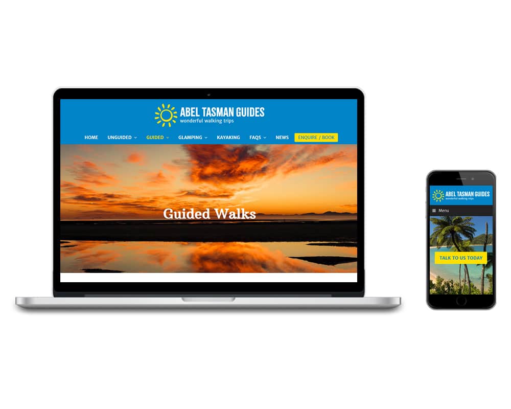 Abel Tasman Guides Website by Slightly Different Ltd