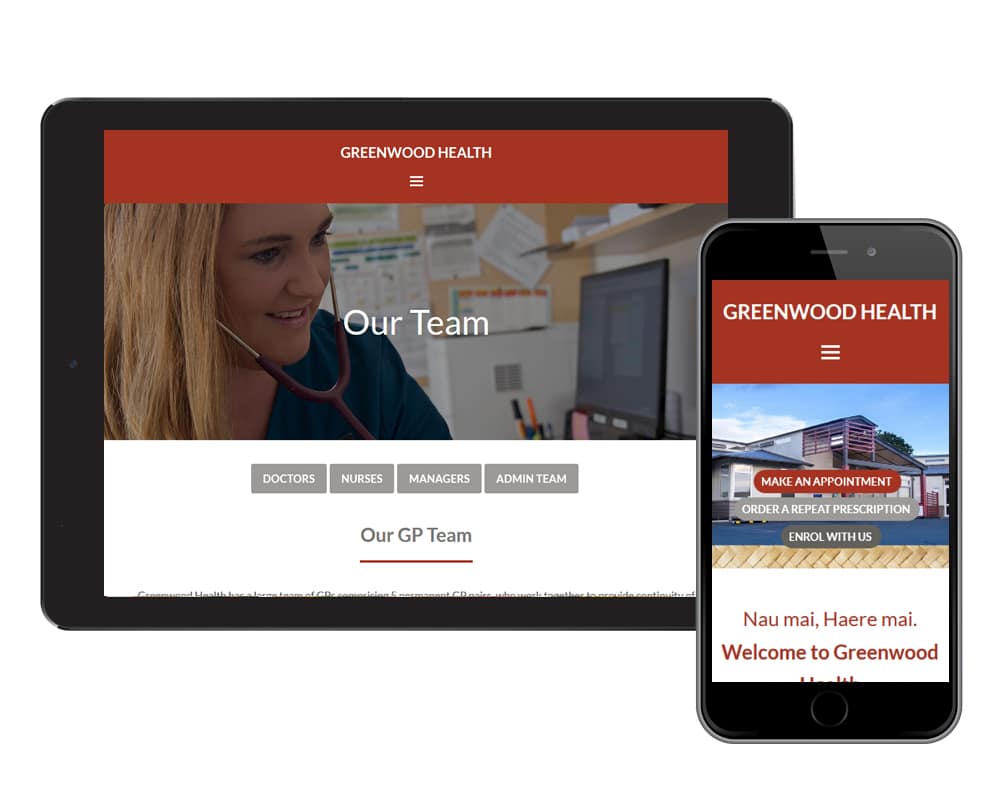 Greenwood Health Centre Website by Slightly Different Ltd