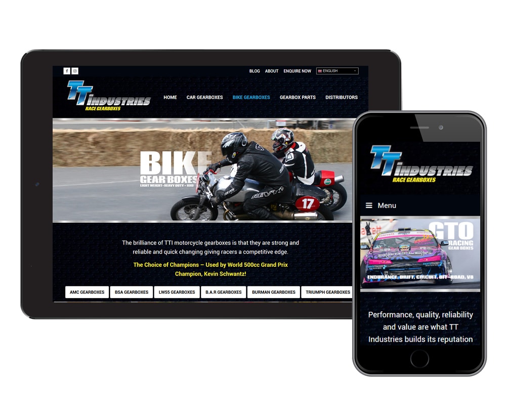 TT Industries Website by Slightly Different Ltd