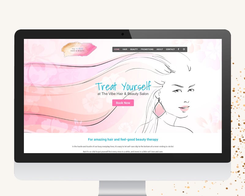 Vibe Hair and Beauty Website by Slightly Different Ltd