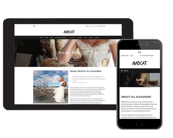 Madcat Design website by Slightly Different Ltd