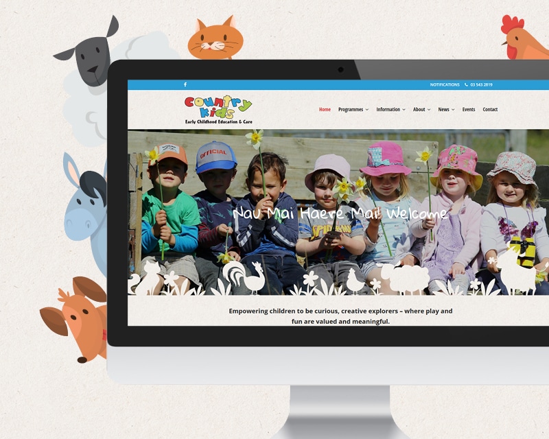 Image of Country Kids website designed by Slightly Different Ltd