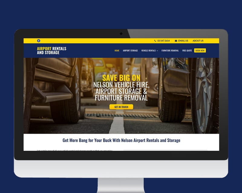 Image of Nelson Rentals and Storage Website designed by Slightly Different Ltd