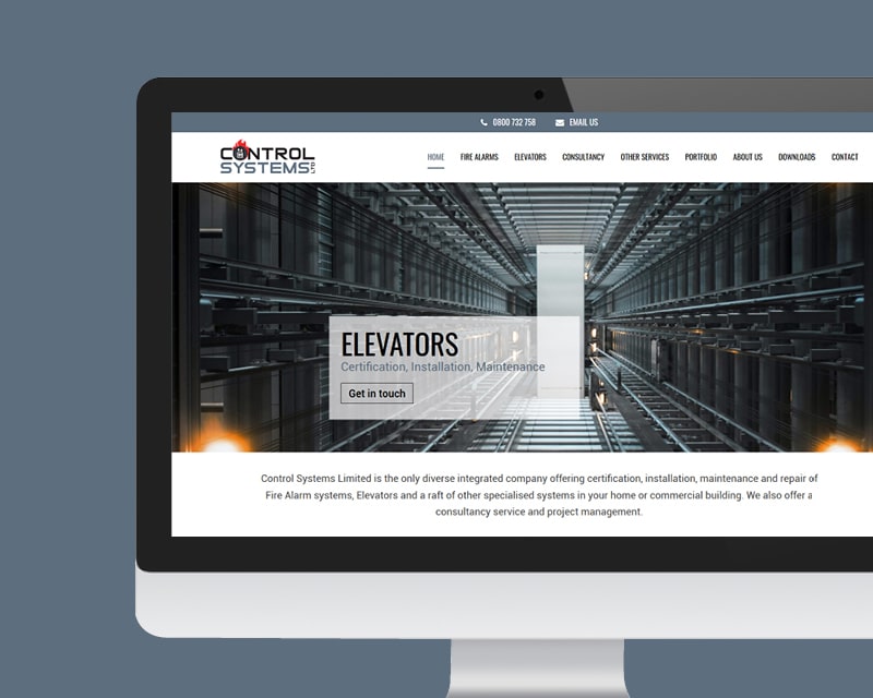 Image of Control Systems Nelson website design by Slightly Different Ltd