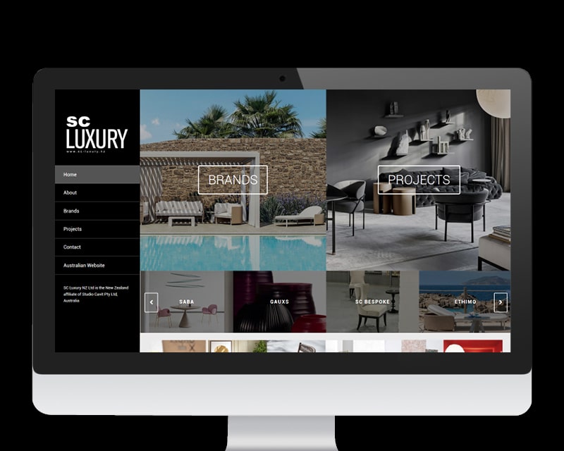 Image of SC Luxury website design by Slightly Different Ltd