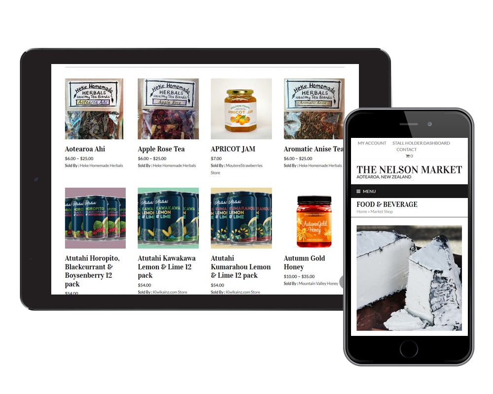 Nelson Market Website by Slightly Different Ltd