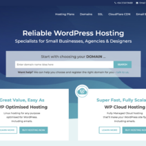 Image showing the home page of the Slightly Different Hosting website.