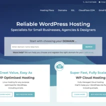 Image showing the home page of the Slightly Different Hosting website.